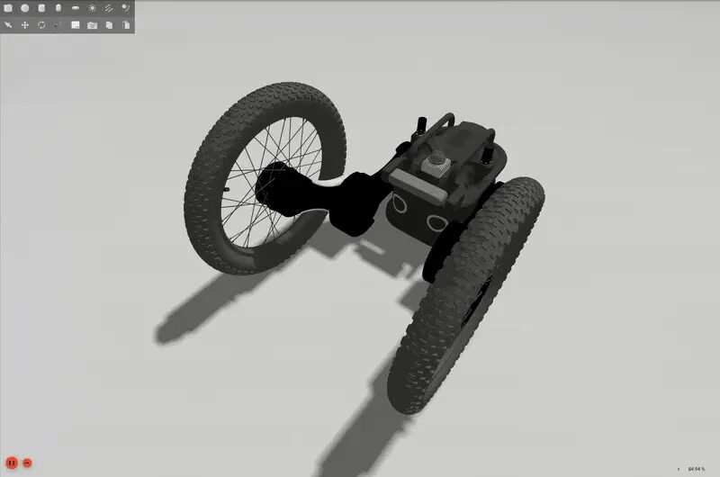 Ascento robot model in Gazebo Fortress simulation