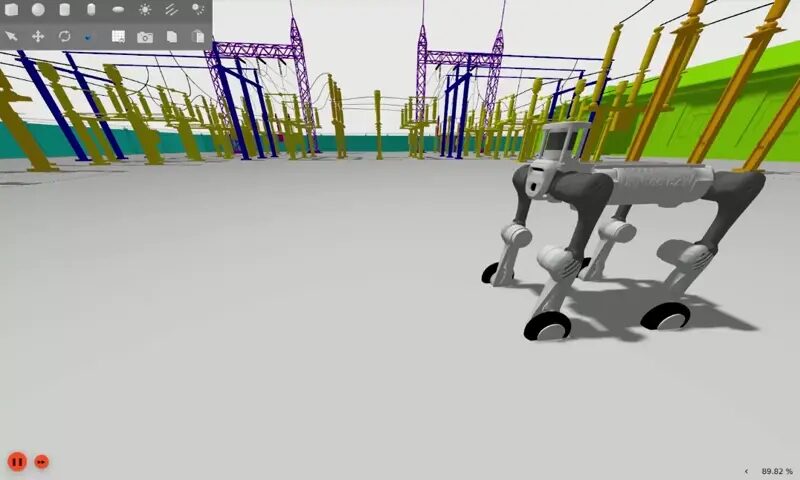Unitree B2 in Gazebo Fortress simulation