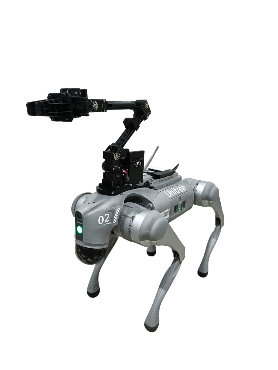 Go2 with Open Manipulator arm in its ready pose