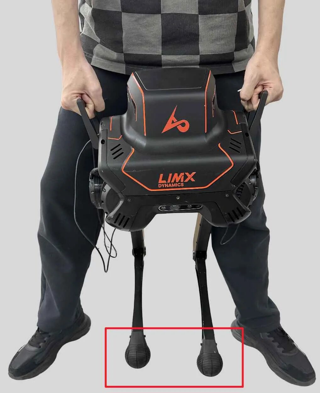LimX P1 crouched posture on the ground