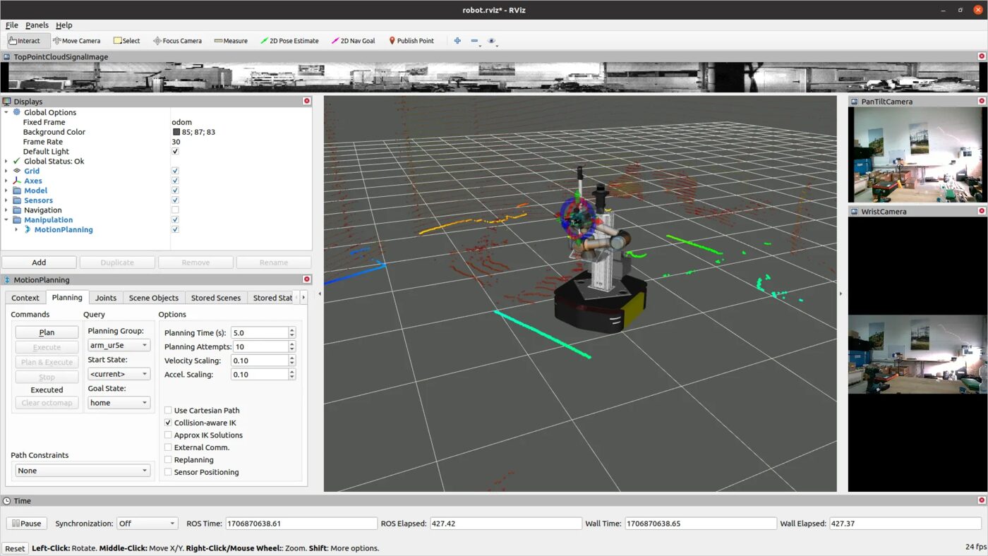 RViz2 digital twin of the MMP Ridgeback