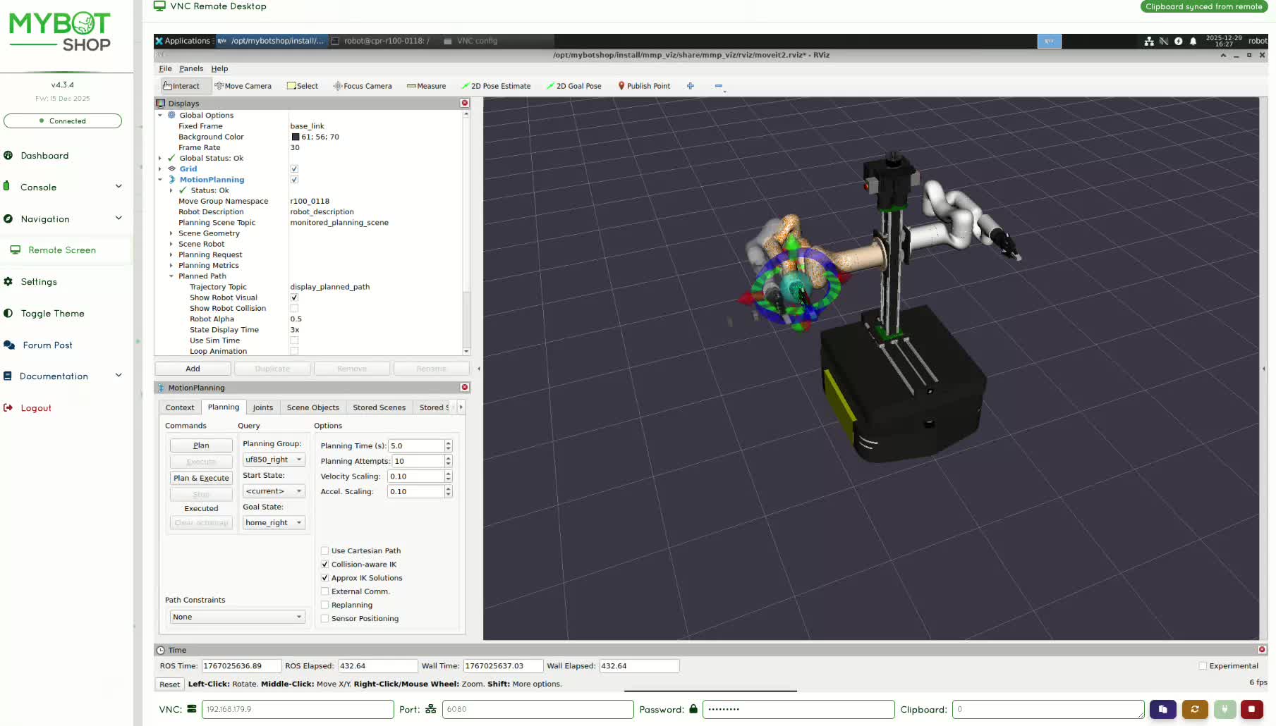 MoveIt2 dual-arm motion planning demo