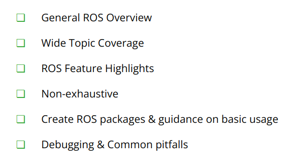 ROS1 Contents