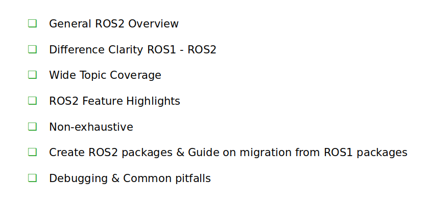 ROS2 Contents